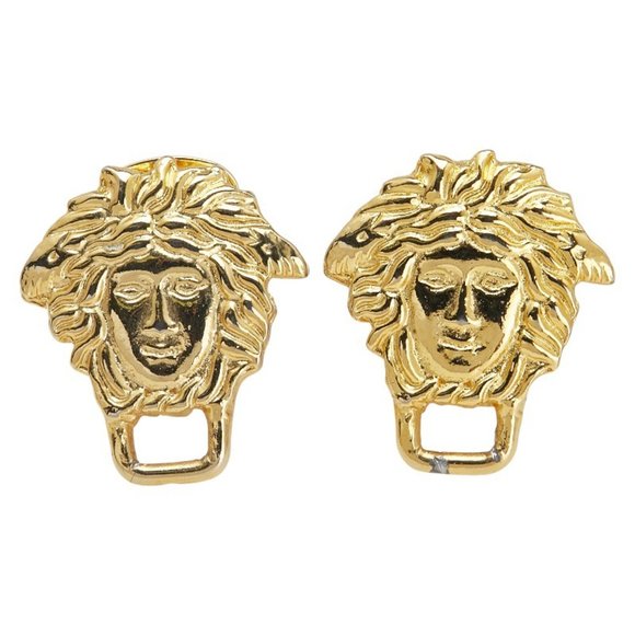 Versace Medusa Earrings, Gold Plated, Women's, VERSACE
